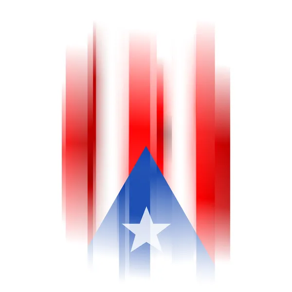 Абстрактный флаг Пуэрто-Рико на белом фоне — стоковое фото