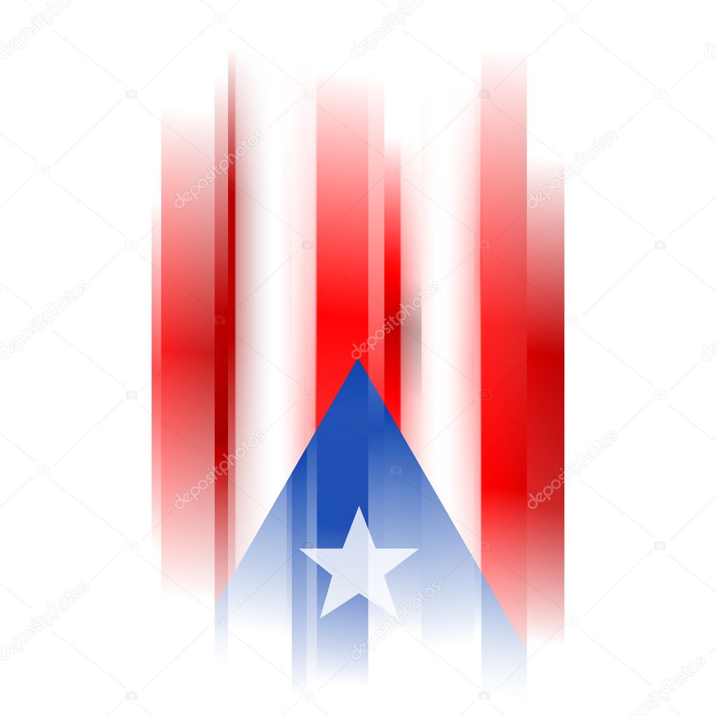 Abstract Puerto rico flag on white backg