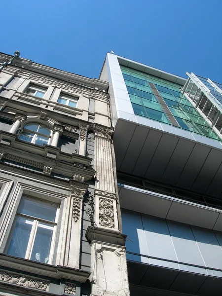 stock image Old building versus new