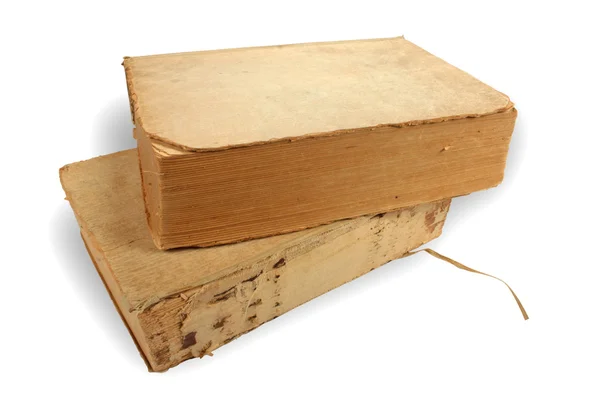 Antieke close-up geïsoleerde boeken — Stockfoto
