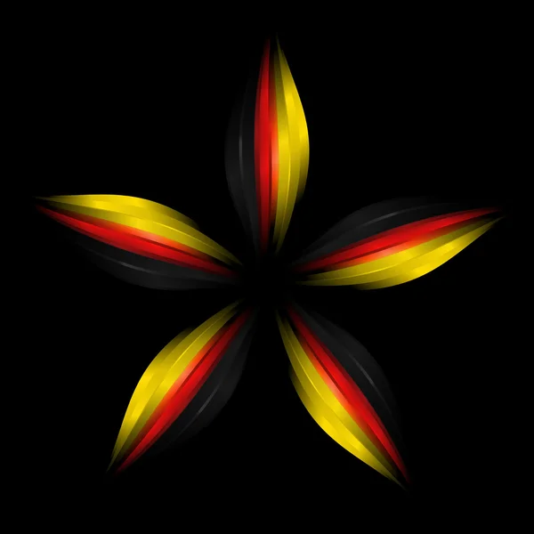 Estrella en colores de bandera alemana — Foto de Stock