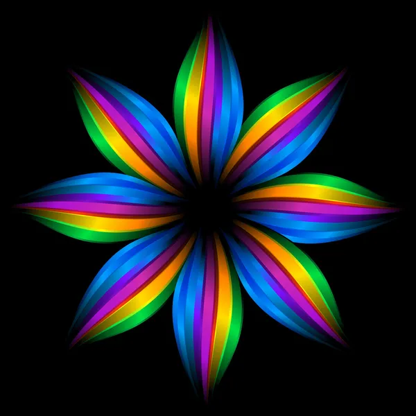 stock image Abstract rainbow flower