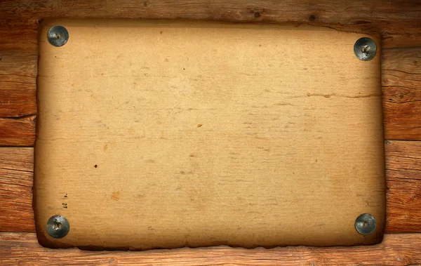 Eski kağıt antika ahşap zemin üzerinde — Stok fotoğraf