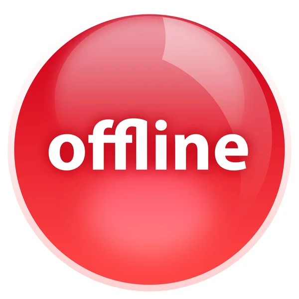 Botão off-line — Fotografia de Stock