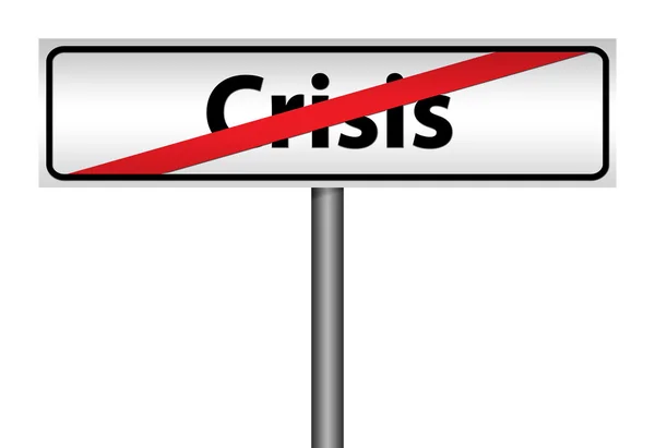 Väg underteckna slutet av krisen — Stockfoto