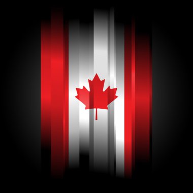 Abstract Canada Flag on black