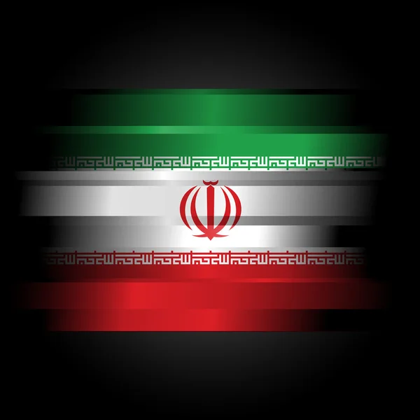 Astratto Bandiera Iraniana su nero — Foto Stock