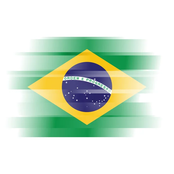 Astratto Bandiera Brasiliana su bianco — Foto Stock