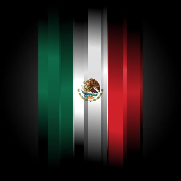Abstrakt flagga Mexiko på svart — Stockfoto