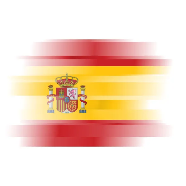 Αφηρημένη σημαία της Ισπανίας σε λευκό — Φωτογραφία Αρχείου