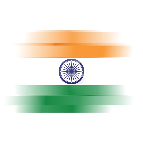 Bandeira abstrata da Índia sobre branco — Fotografia de Stock