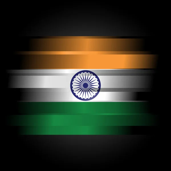 Bandera abstracta de la India sobre negro — Foto de Stock