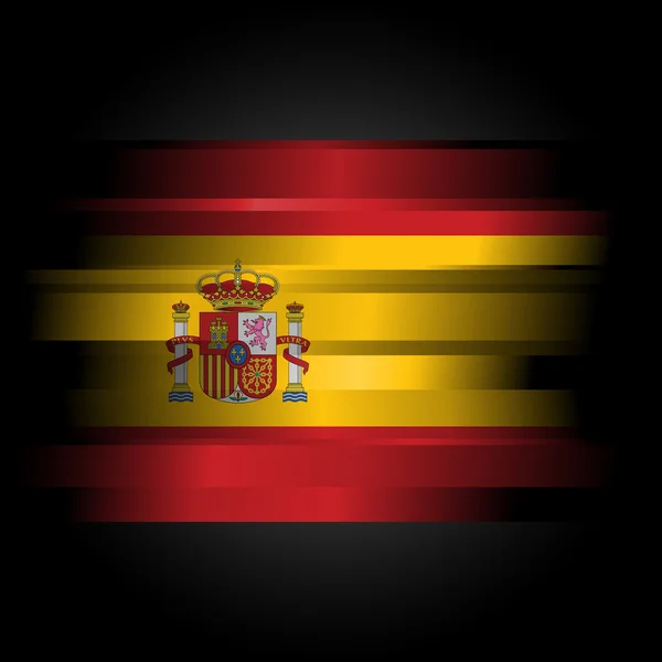 Abstracte vlag van Spanje voeren op zwart — Stockfoto