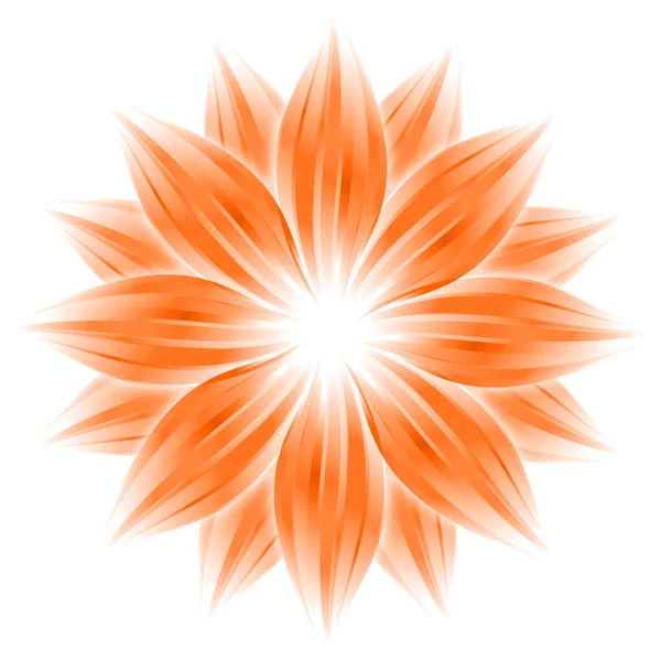 Abstract orange flower on white — Stock Photo, Image