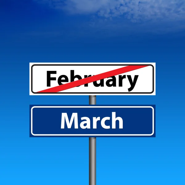 Ende Februar, Beginn des Marsches — Stockfoto