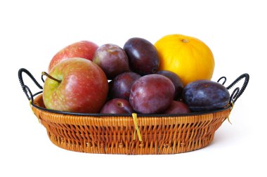 Basket of fruits clipart