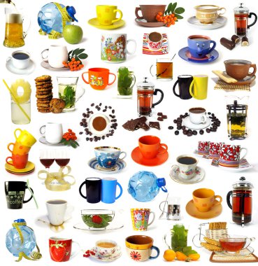 Big set of drinks clipart