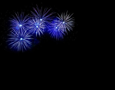 Blue fireworks explosion clipart