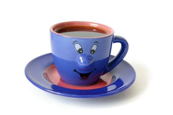 블루 세라믹 컵 — 스톡 사진