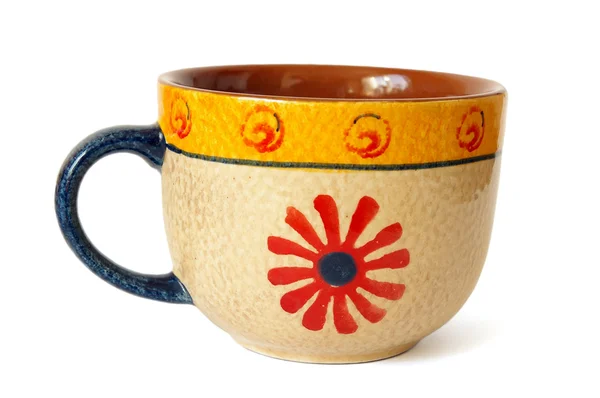 Ceramiczny kubek w stylu etnicznym — Zdjęcie stockowe
