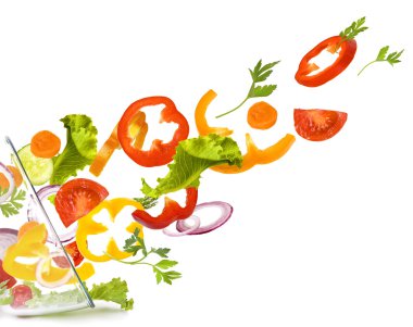 Fresh vegetable salad clipart