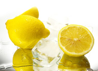 Lemons and ice clipart