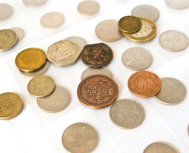 Old coins collection clipart
