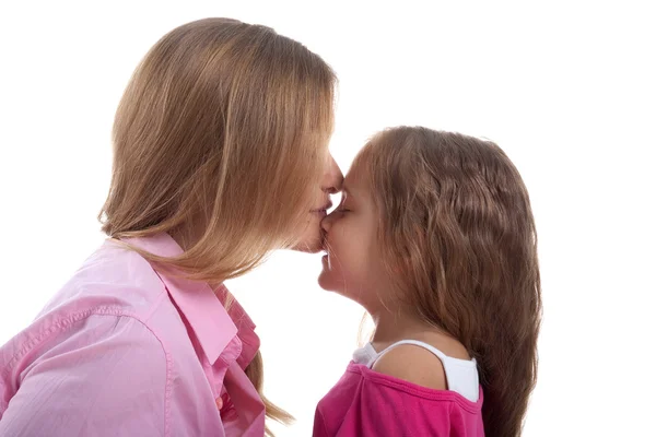Cute little girl and her mother — Stock Photo, Image