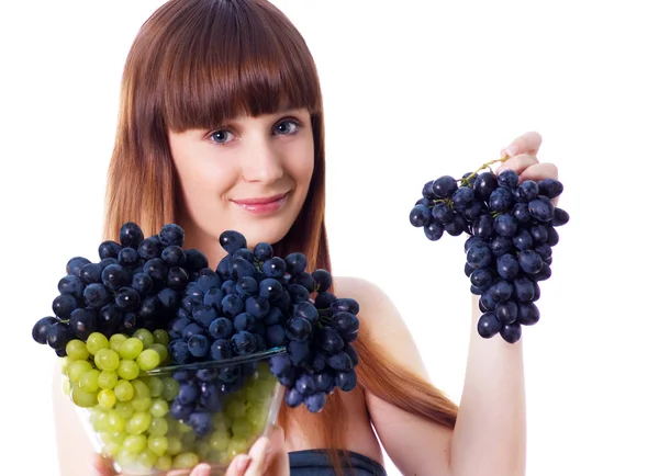 Милі жінки з виноградом — стокове фото