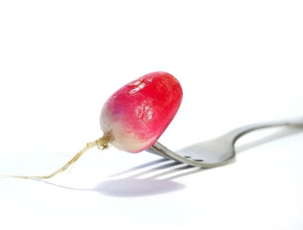 Fork and radish — Stock Photo, Image