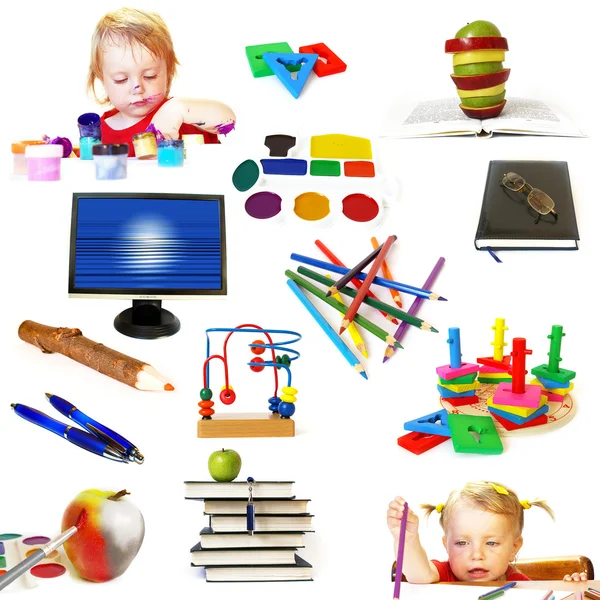 Gruppo di oggetti tematici educativi — Foto Stock