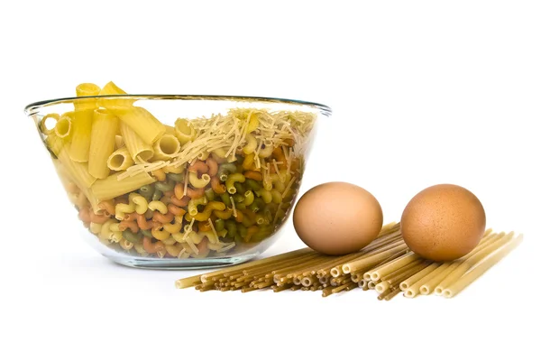Noodles bowl on white — Stock Photo, Image