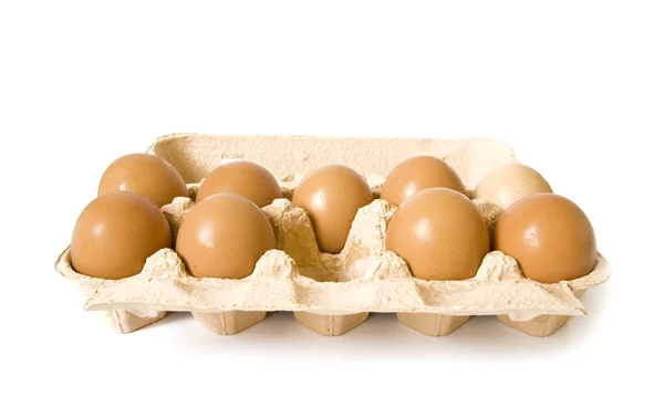 鸡蛋被隔绝的包装 — 图库照片