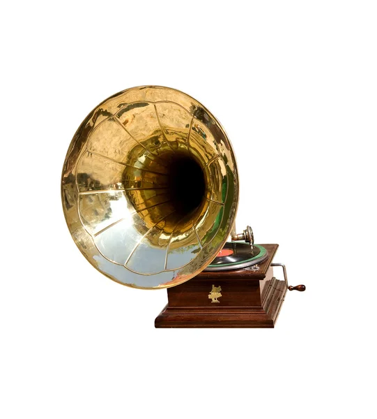 Gramophone rétro isolé — Photo