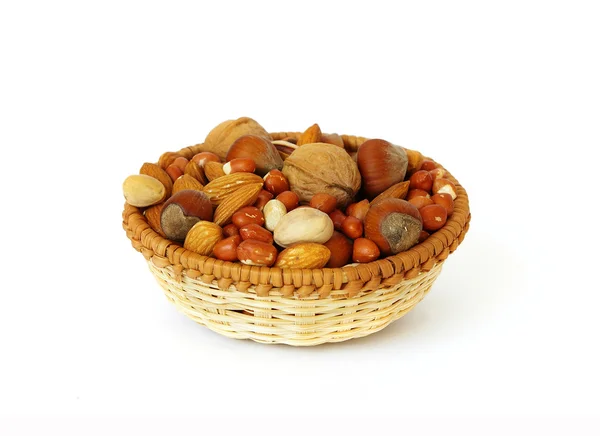 Basket of nuts — Stock Photo, Image