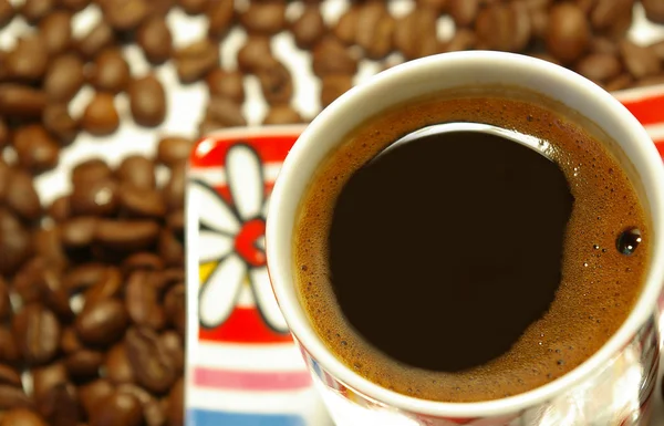 Closeup kopje koffie — Stockfoto