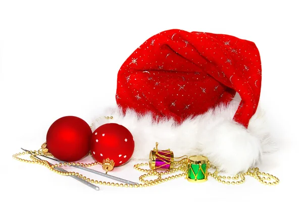 Primo piano di un cappello di Babbo Natale — Foto Stock