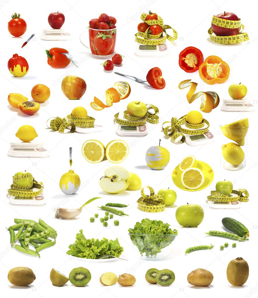 Vegetables and fruits collection