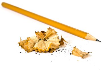 Artistic pencil and shavings clipart