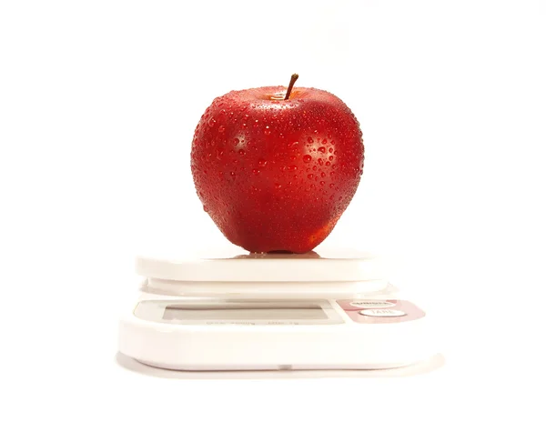 Elma ve izole ölçeği — Stok fotoğraf