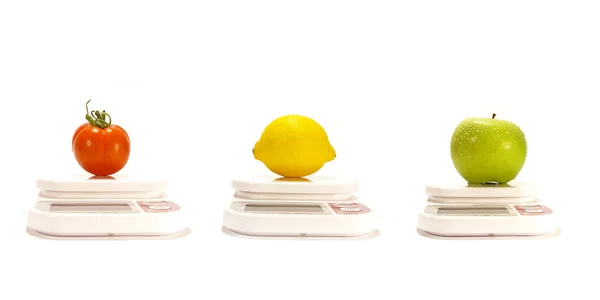 Apple lemon and tomato — Stock Photo, Image