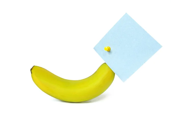 Banana e carta da lettere — Foto Stock