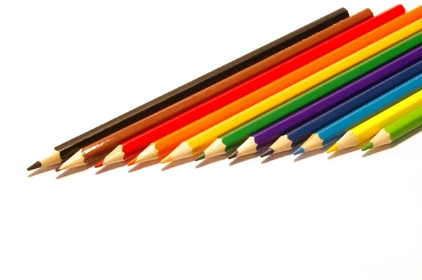 Heldere kleur potloden — Stockfoto
