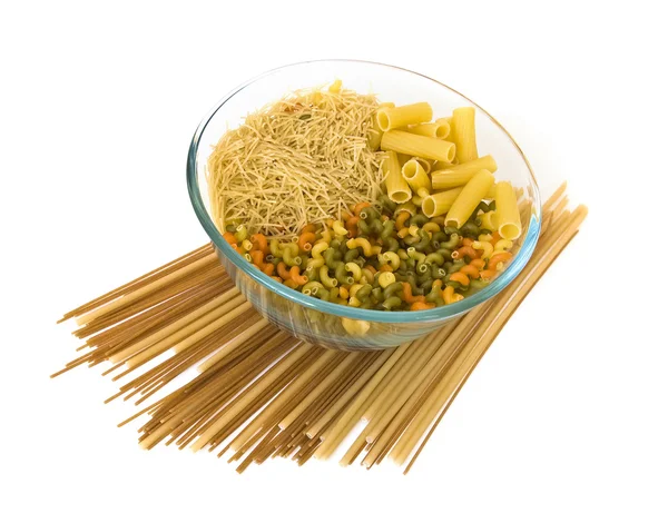 Colorful noodles in a bowl — Stock Photo, Image