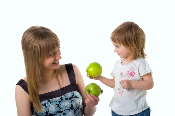 Cute little girl and her mum — Stock Photo, Image