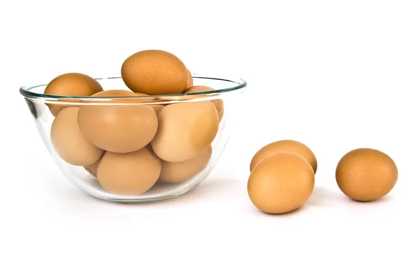 Ovos isolados em branco — Fotografia de Stock