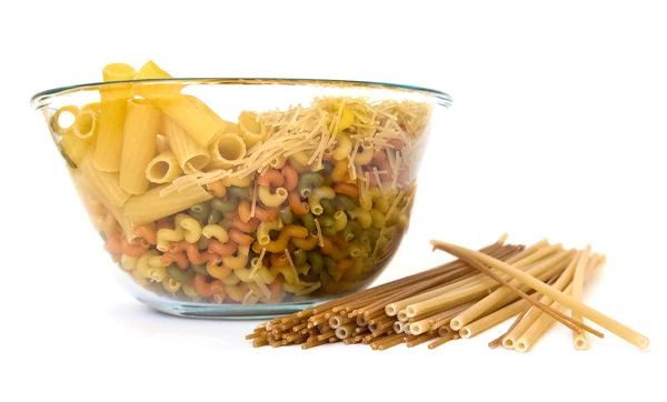 Noodles bowl on a white — Stock Photo, Image