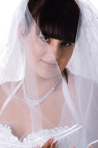 Hübsche Braut in Großaufnahme — Stockfoto