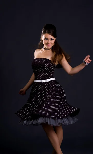 Ρετρό στιλ γυναίκα χορεύτρια — Φωτογραφία Αρχείου