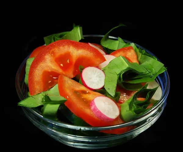 Salada vegetariana isolada — Fotografia de Stock